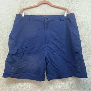 Reel Legends Shorts Mens Extra Large Blue Cargo Fishing Performance Casual Hike